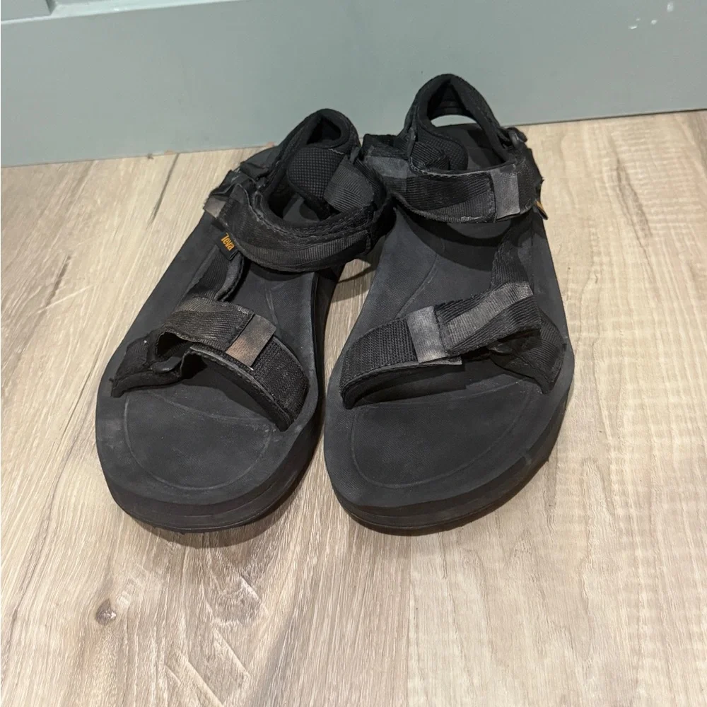 Teva‎ original universal premier black sandals men's size 9 - Picture 2 of 5